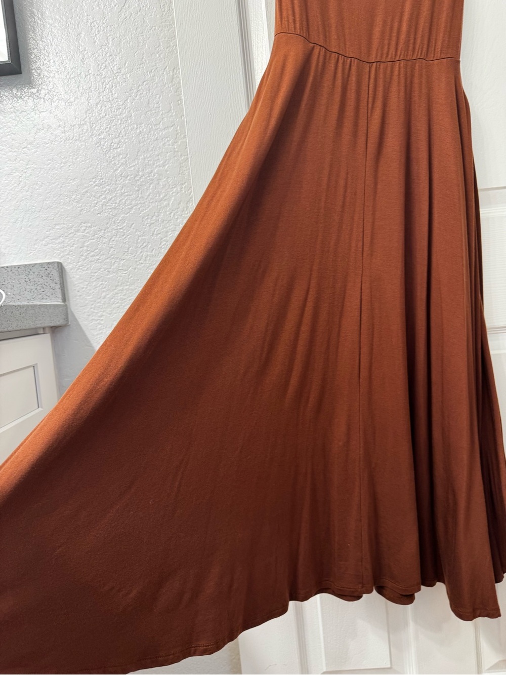Quince Brown Tencel Jersey Fit & Flare Midi Dress Sz S - Picture 13 of 16